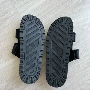 Zara Man Slide Sandals Sz 12 Black s-l400.jpg main image 2